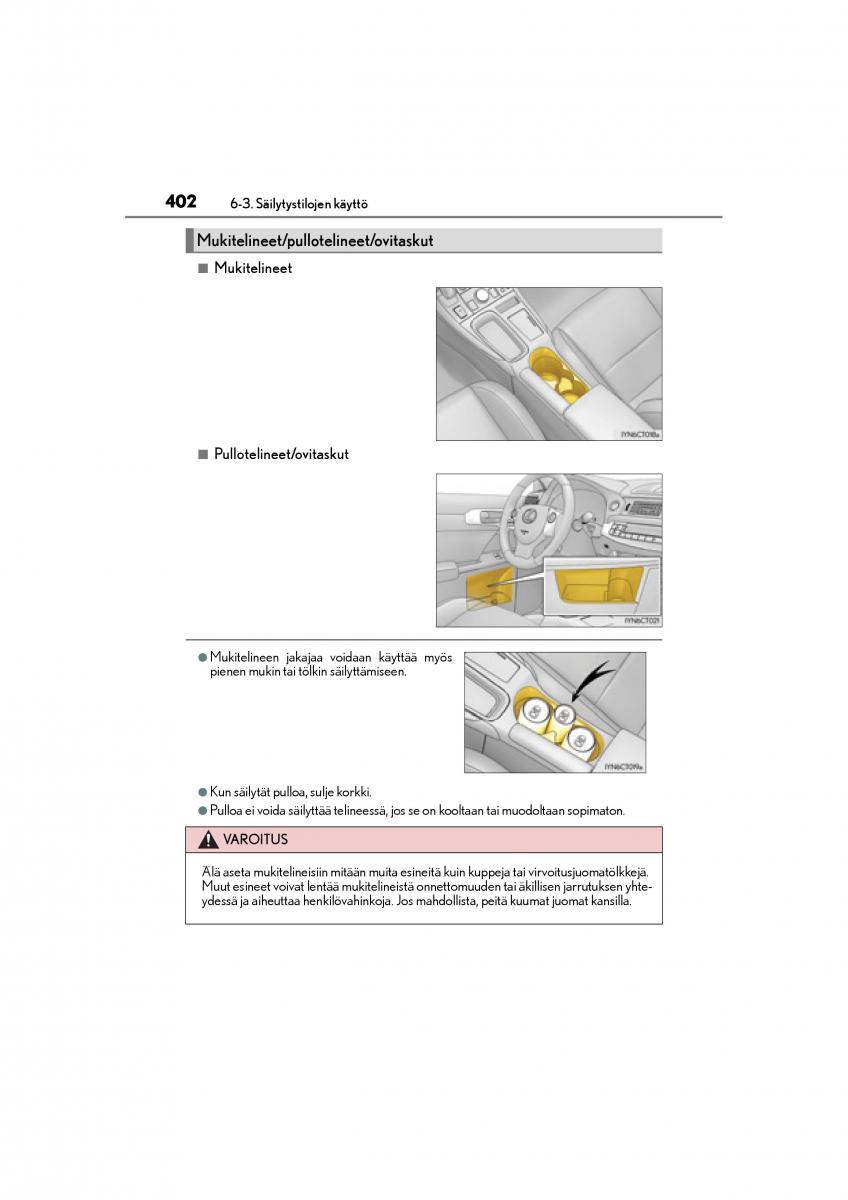 Lexus CT200h omistajan kasikirja / page 402