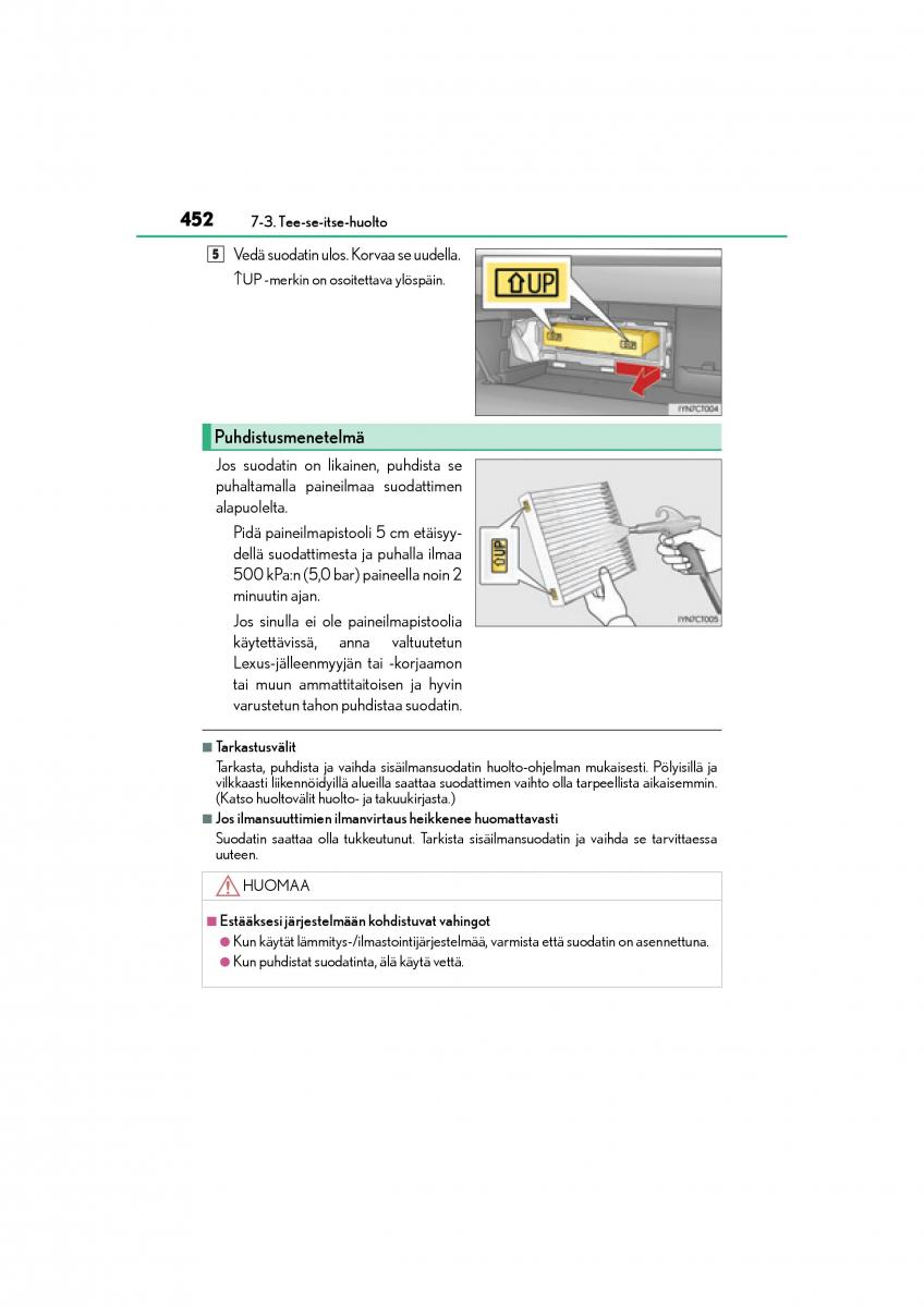 Lexus CT200h omistajan kasikirja / page 452