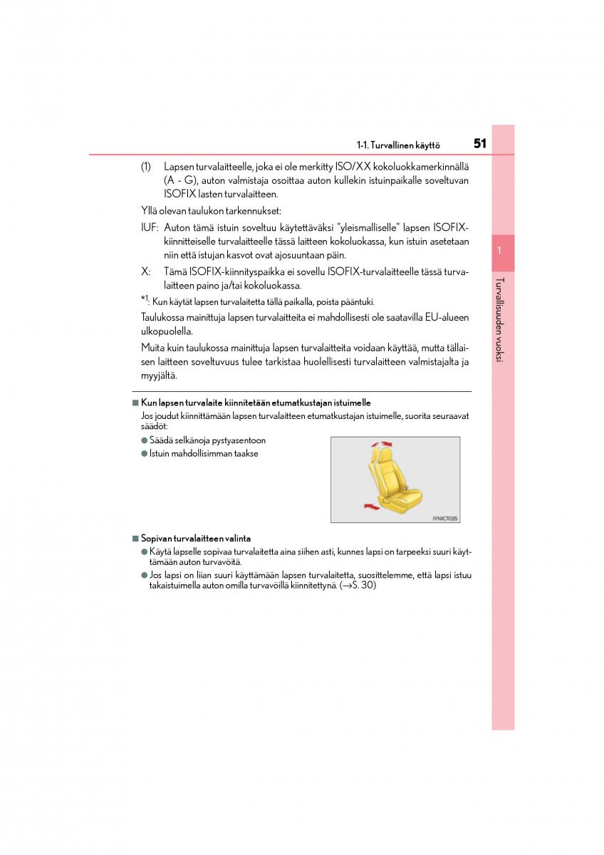 manual  Lexus CT200h omistajan kasikirja / page 51