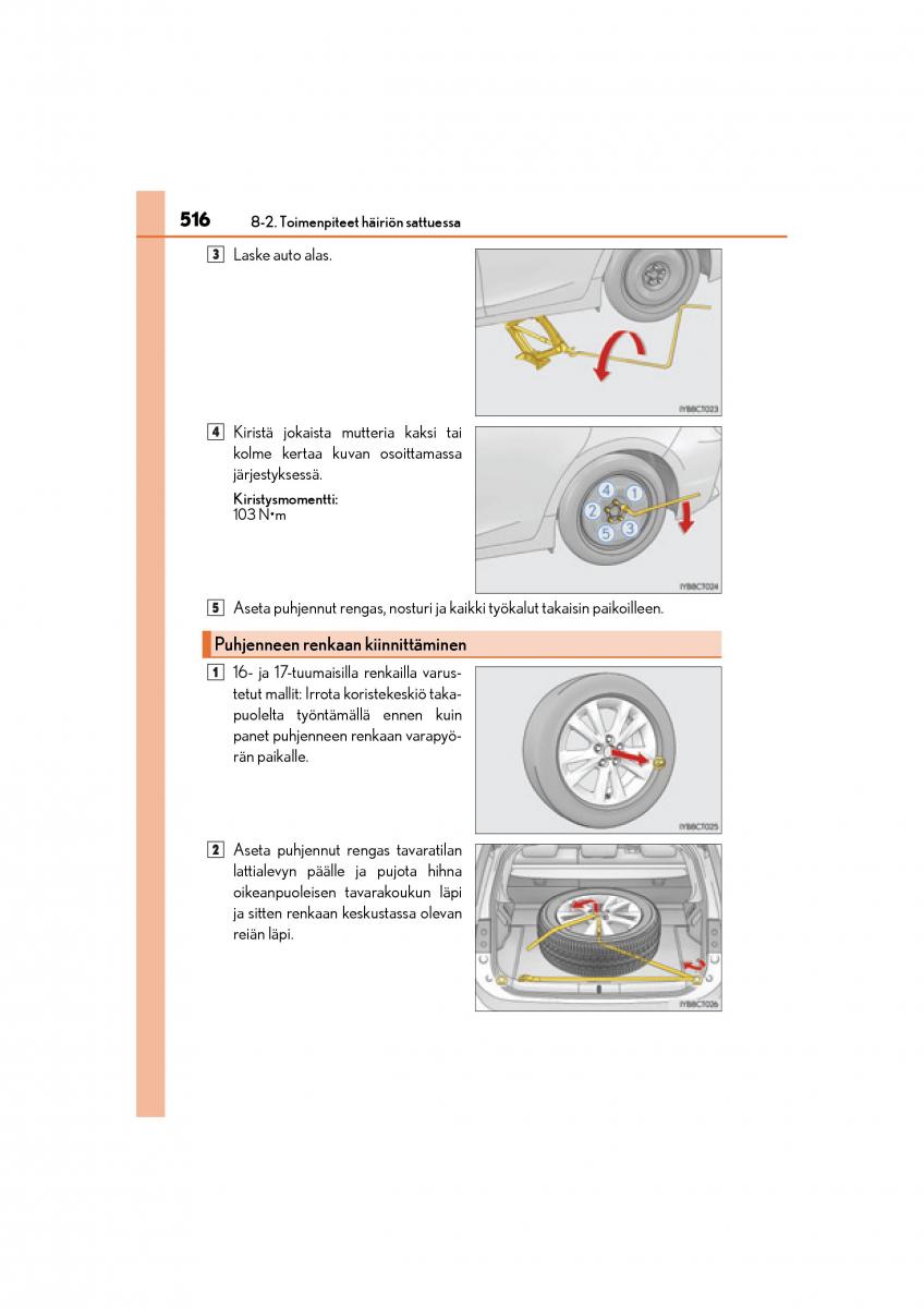 Lexus CT200h omistajan kasikirja / page 516