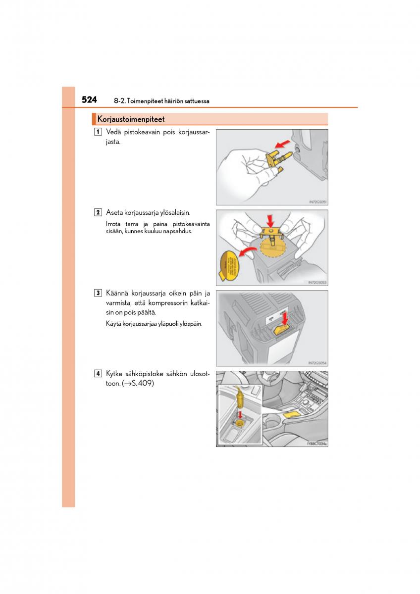 manual  Lexus CT200h omistajan kasikirja / page 524