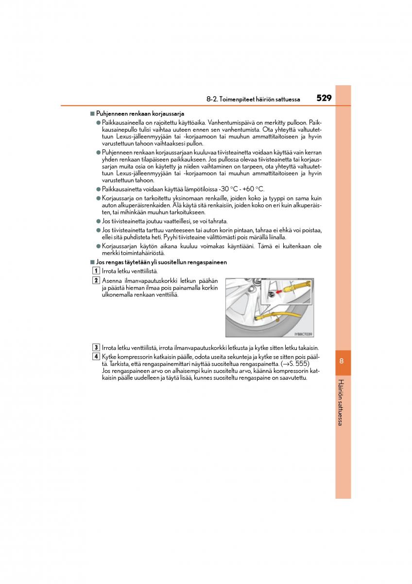 Lexus CT200h omistajan kasikirja / page 529