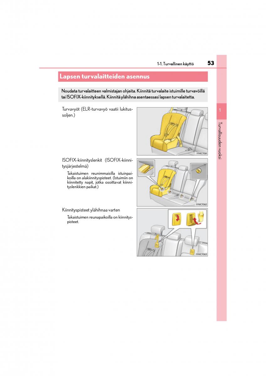 manual  Lexus CT200h omistajan kasikirja / page 53