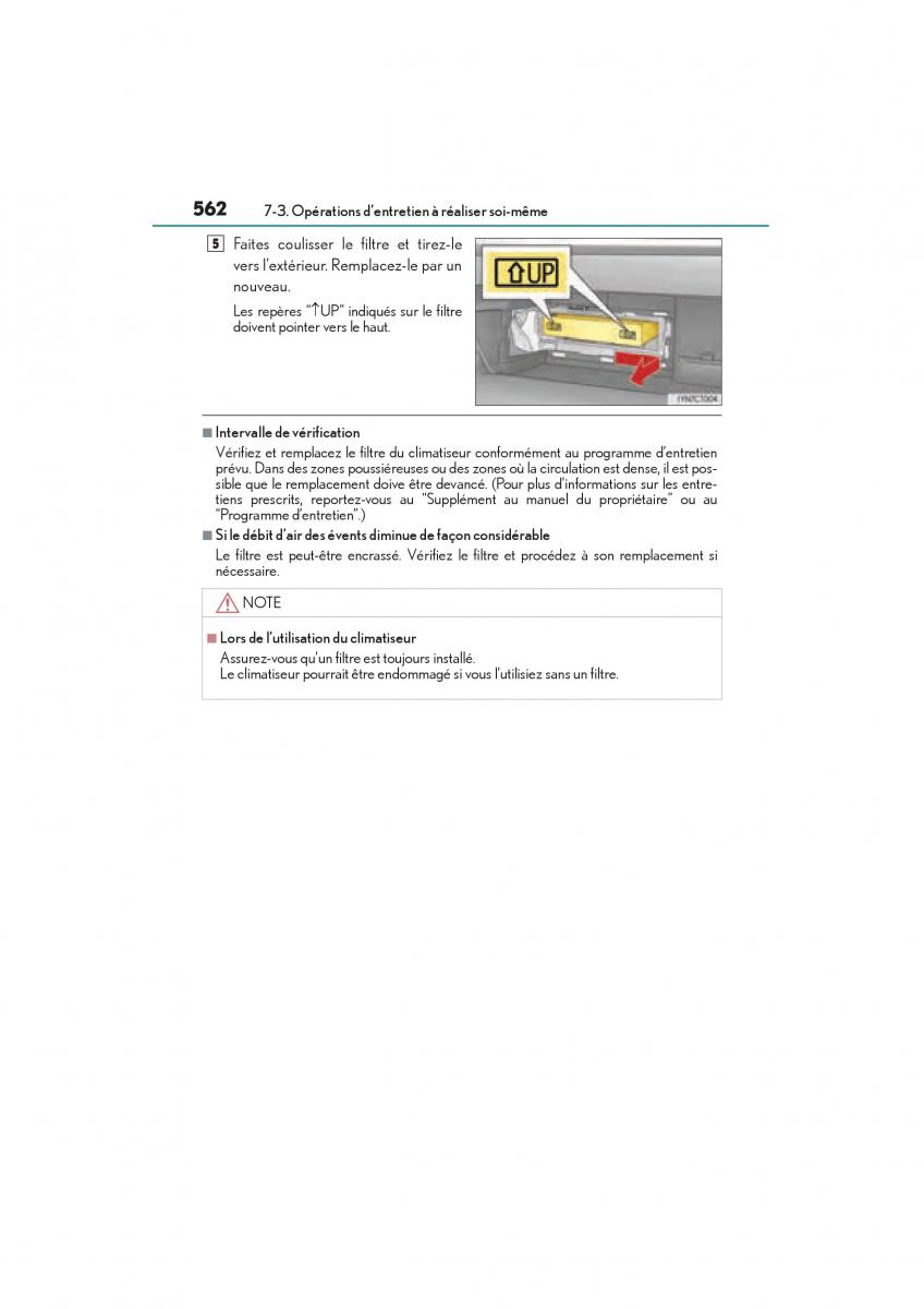 Lexus CT200h manuel du proprietaire / page 564