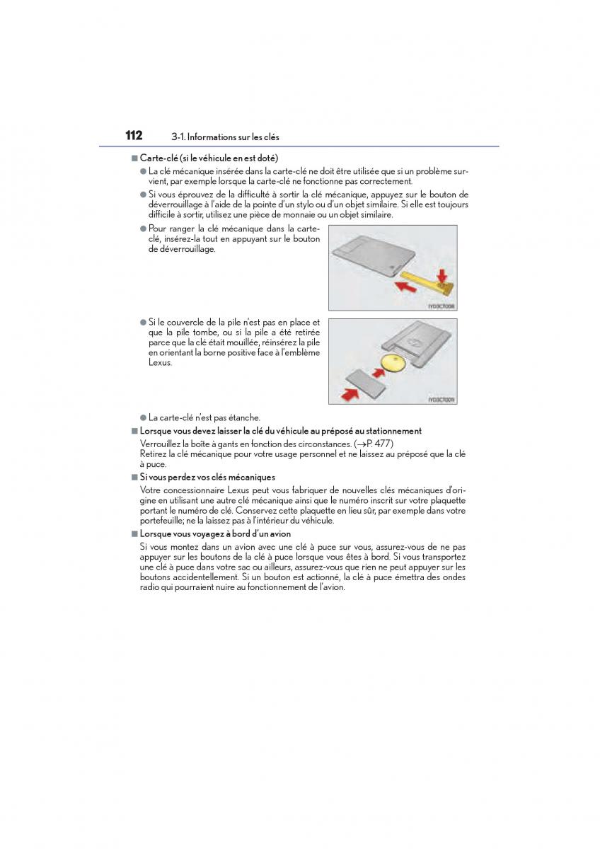 Lexus CT200h manuel du proprietaire / page 114