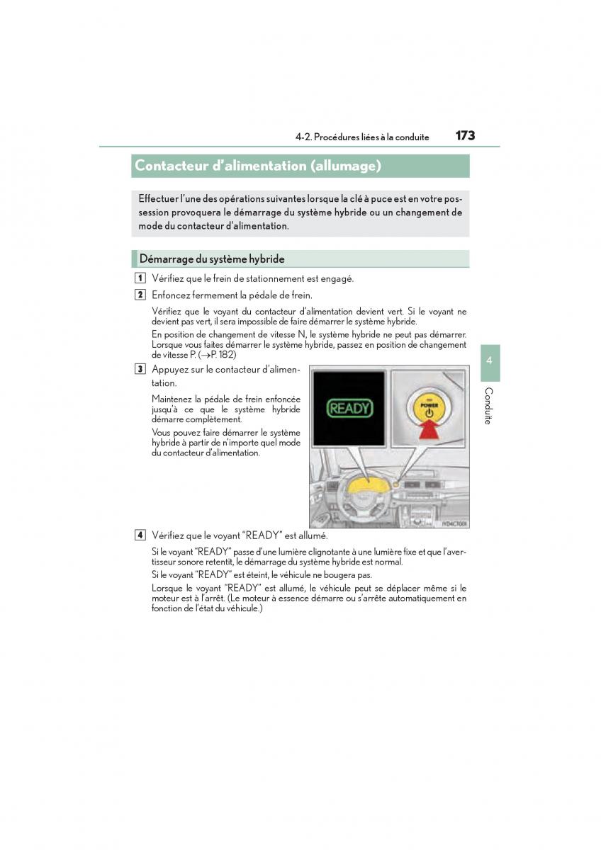 Lexus CT200h manuel du proprietaire / page 175