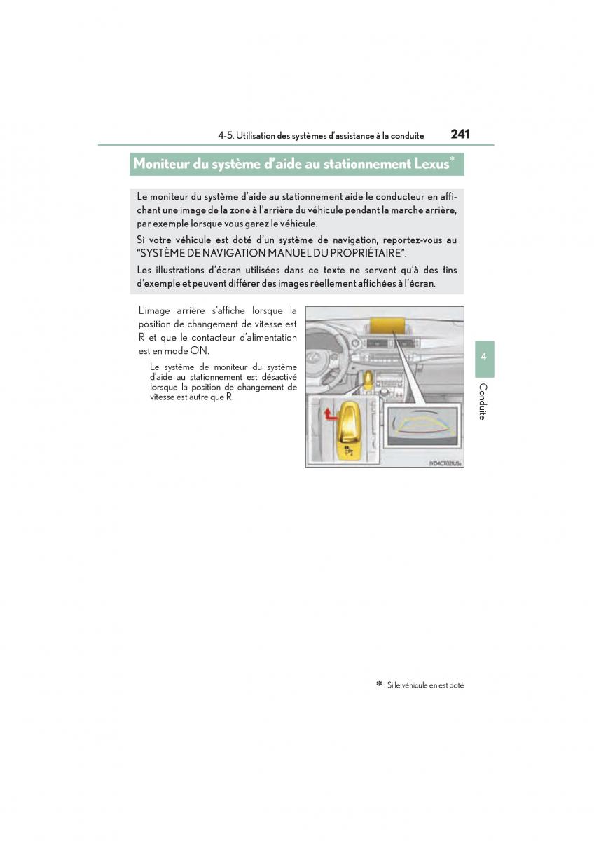 Lexus CT200h manuel du proprietaire / page 243