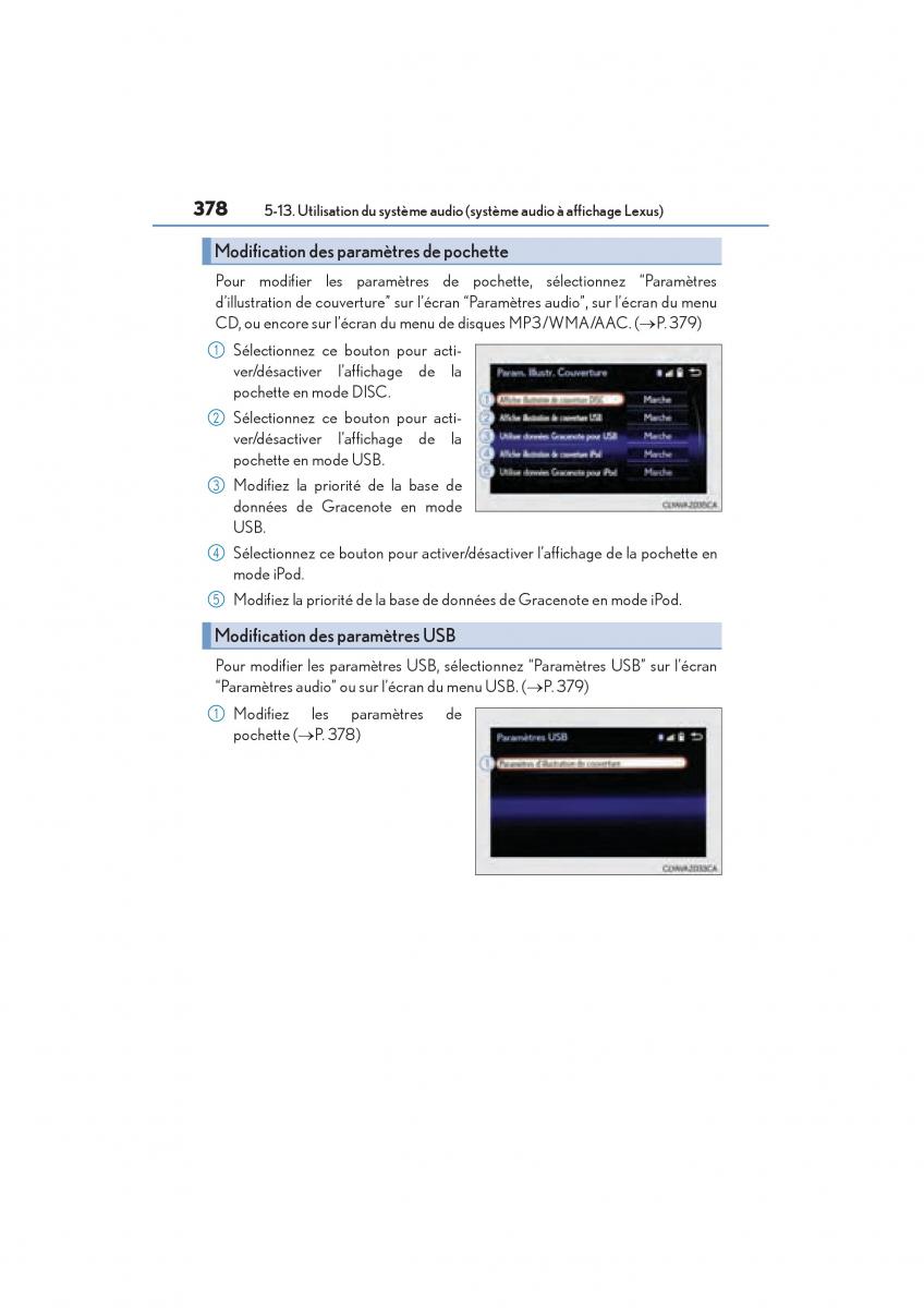 Lexus CT200h manuel du proprietaire / page 380