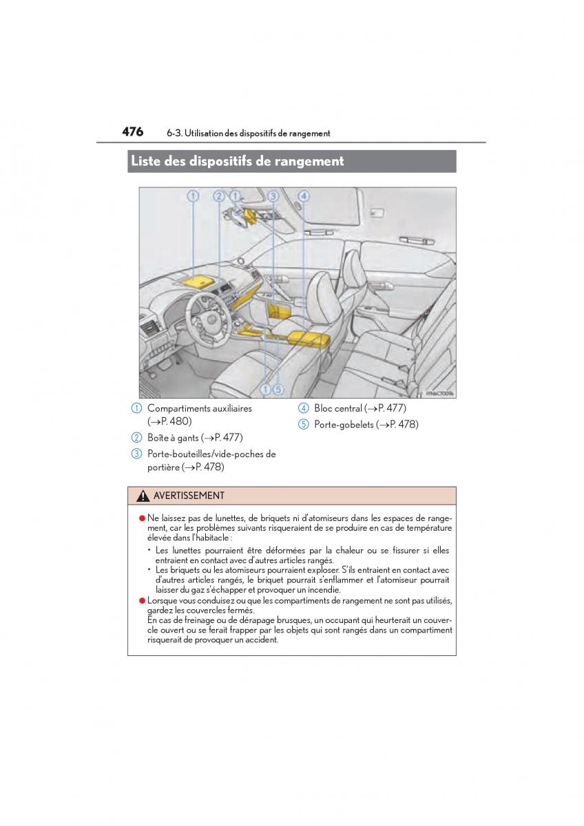 Lexus CT200h manuel du proprietaire / page 478