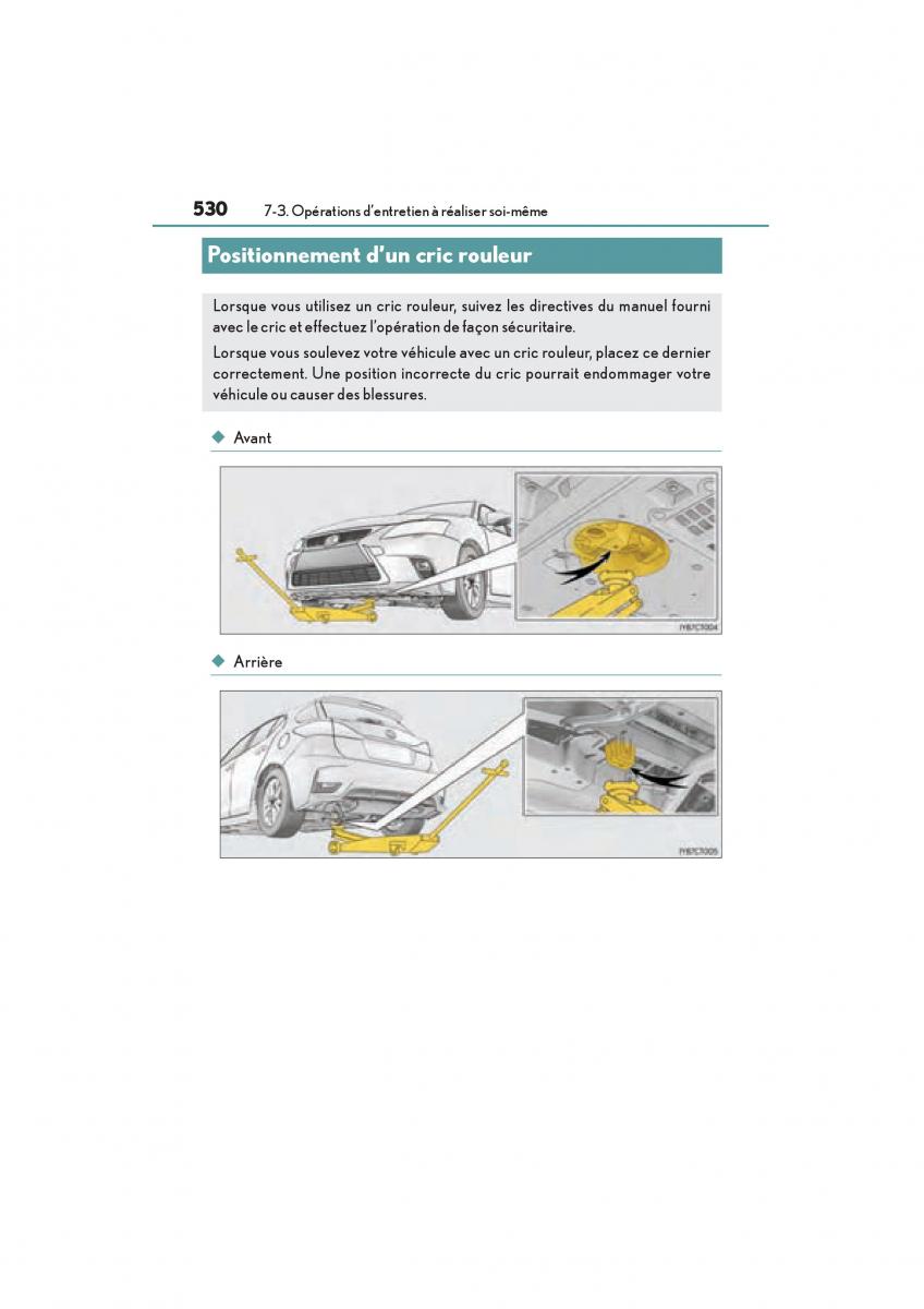 Lexus CT200h manuel du proprietaire / page 532