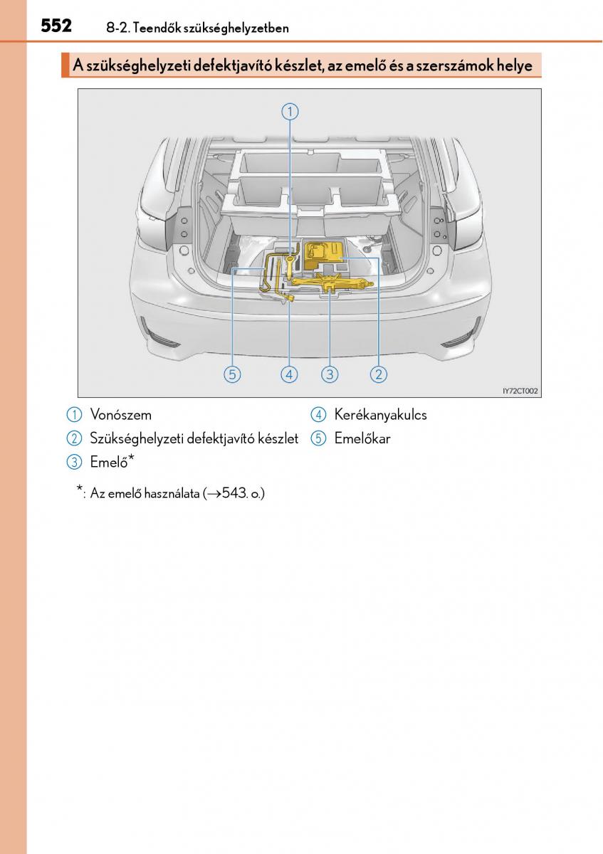 Lexus CT200h Kezelesi utmutato / page 552