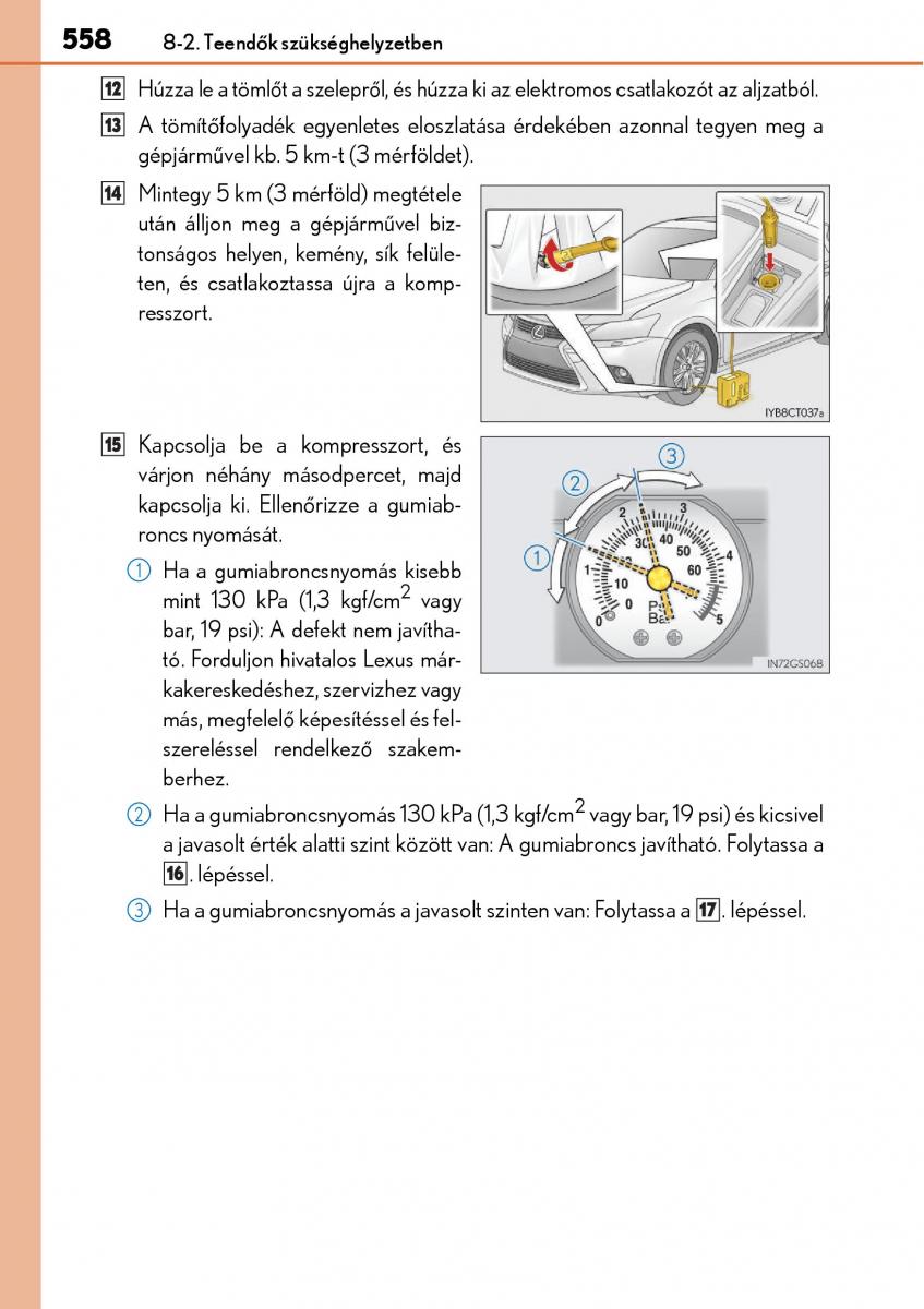 Lexus CT200h Kezelesi utmutato / page 558