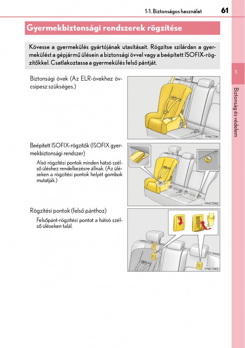 Lexus CT200h Kezelesi utmutato / page 61
