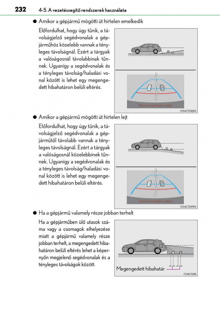 Lexus CT200h Kezelesi utmutato / page 232