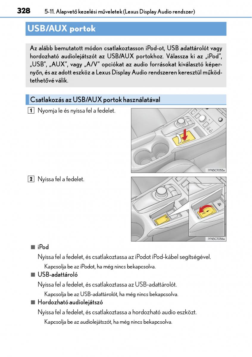 Lexus CT200h Kezelesi utmutato / page 328