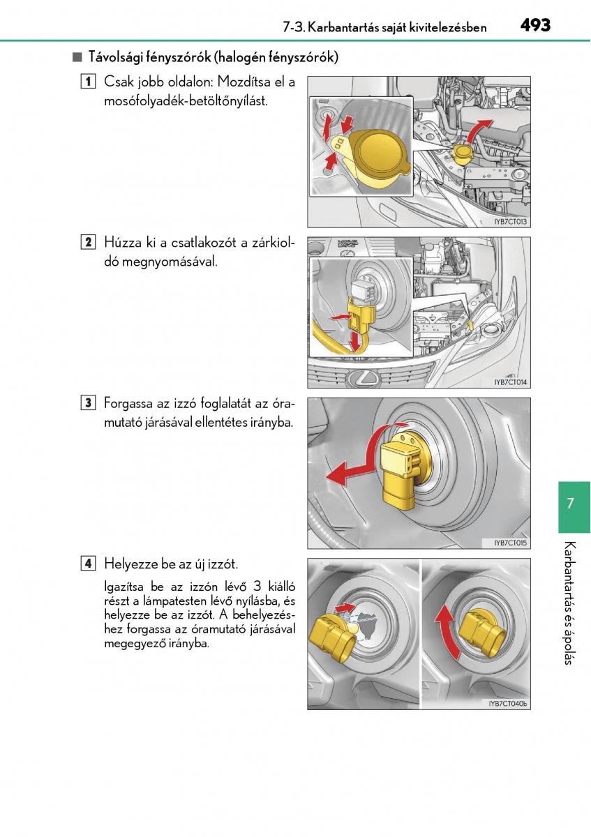 Lexus CT200h Kezelesi utmutato / page 493