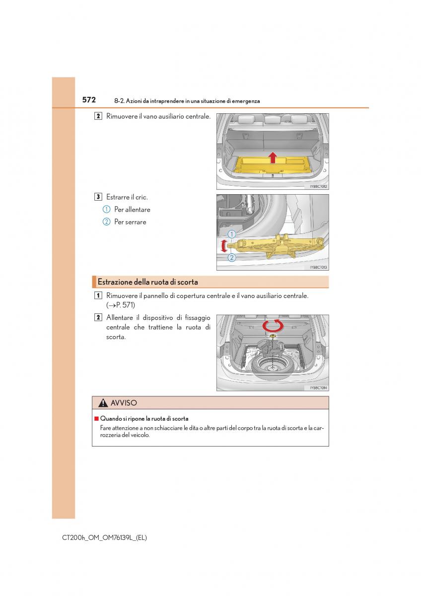 Lexus CT200h manuale del proprietario / page 572