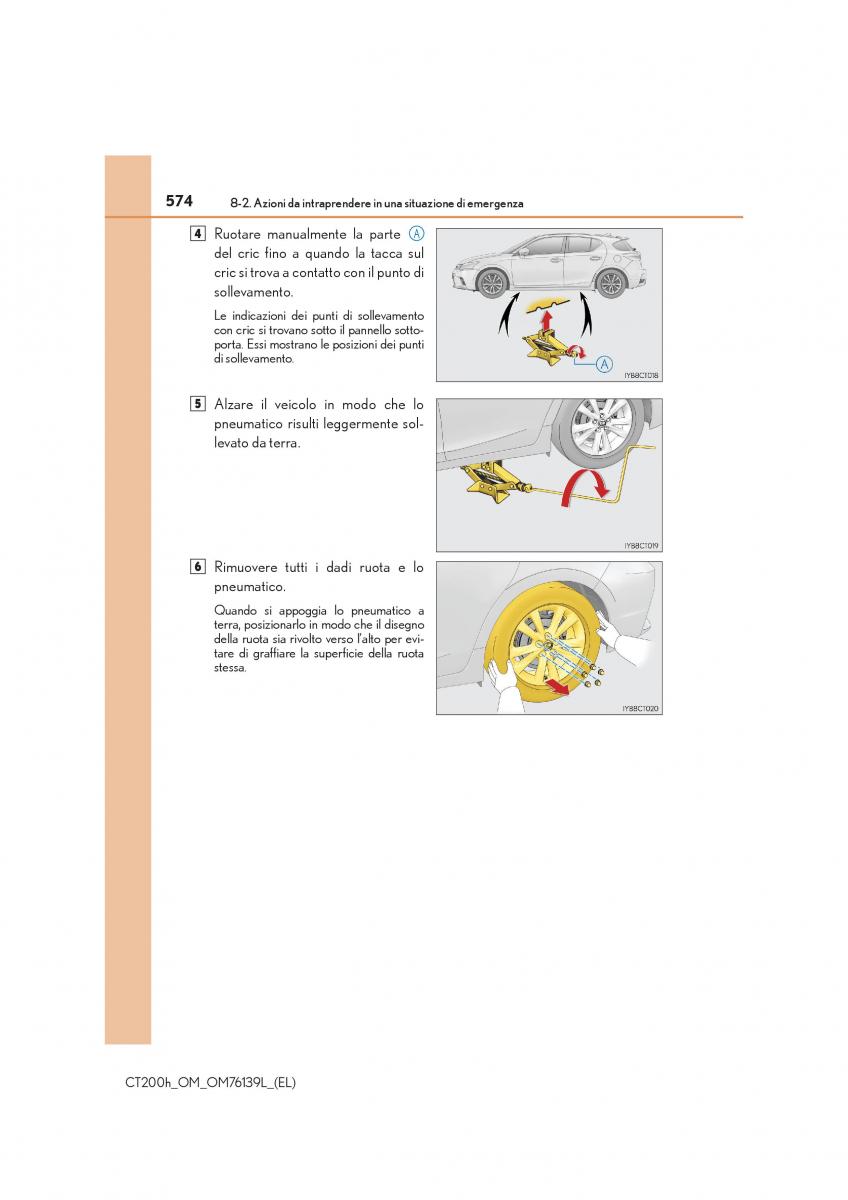 Lexus CT200h manuale del proprietario / page 574