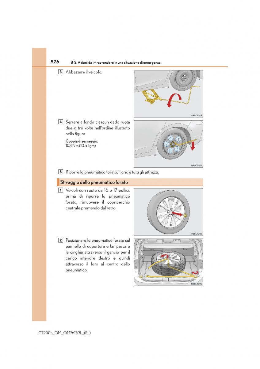 Lexus CT200h manuale del proprietario / page 576