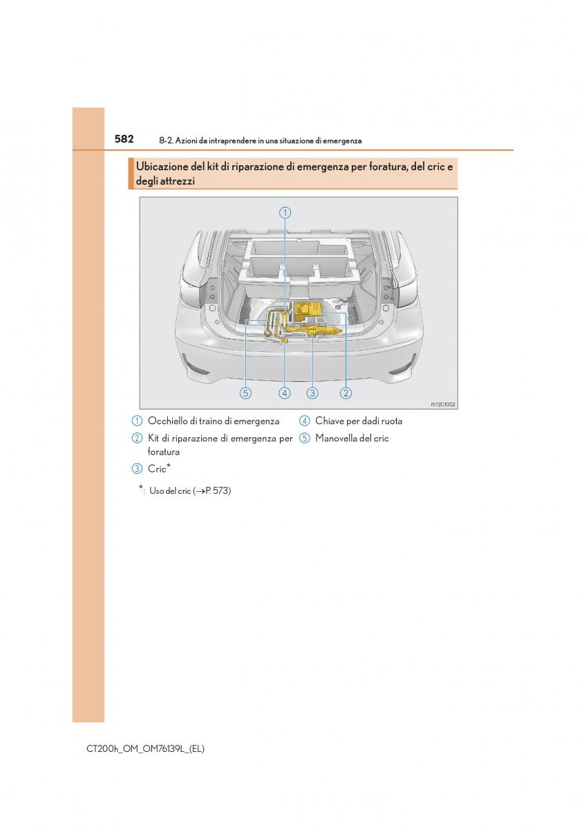 Lexus CT200h manuale del proprietario / page 582