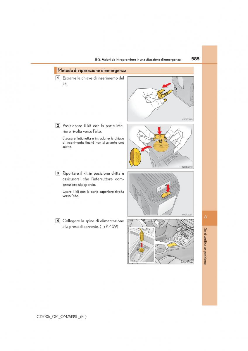 Lexus CT200h manuale del proprietario / page 585