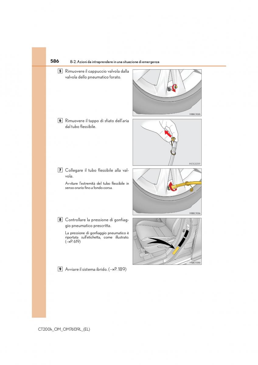 Lexus CT200h manuale del proprietario / page 586