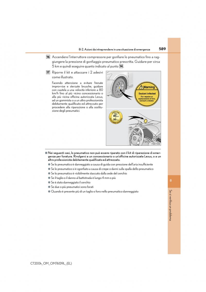 Lexus CT200h manuale del proprietario / page 589