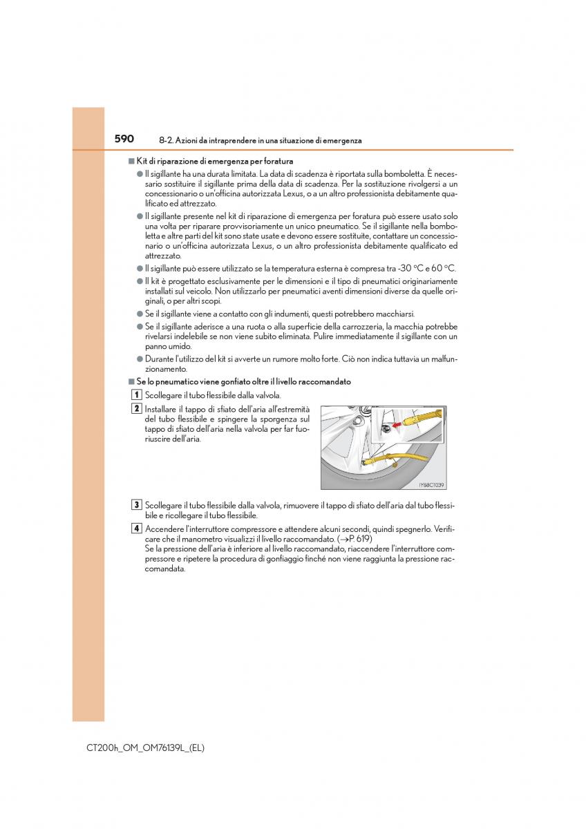 Lexus CT200h manuale del proprietario / page 590