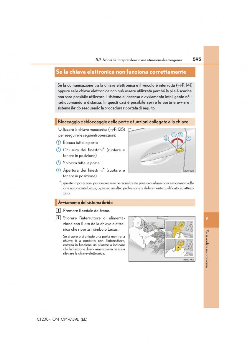 Lexus CT200h manuale del proprietario / page 595