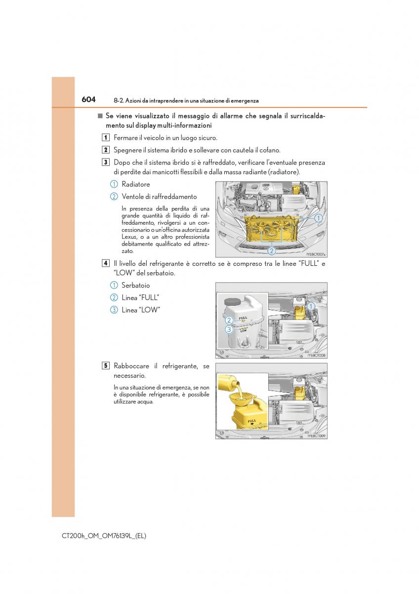 Lexus CT200h manuale del proprietario / page 604