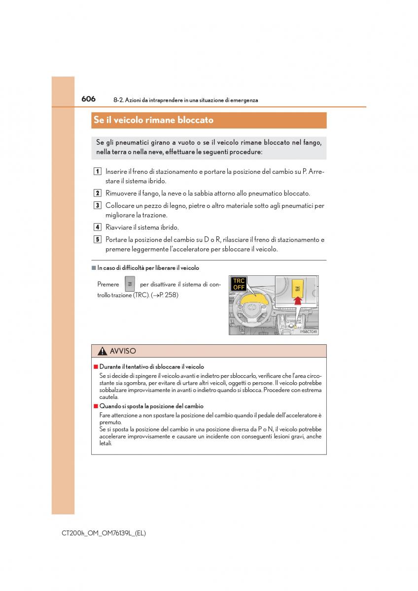 Lexus CT200h manuale del proprietario / page 606