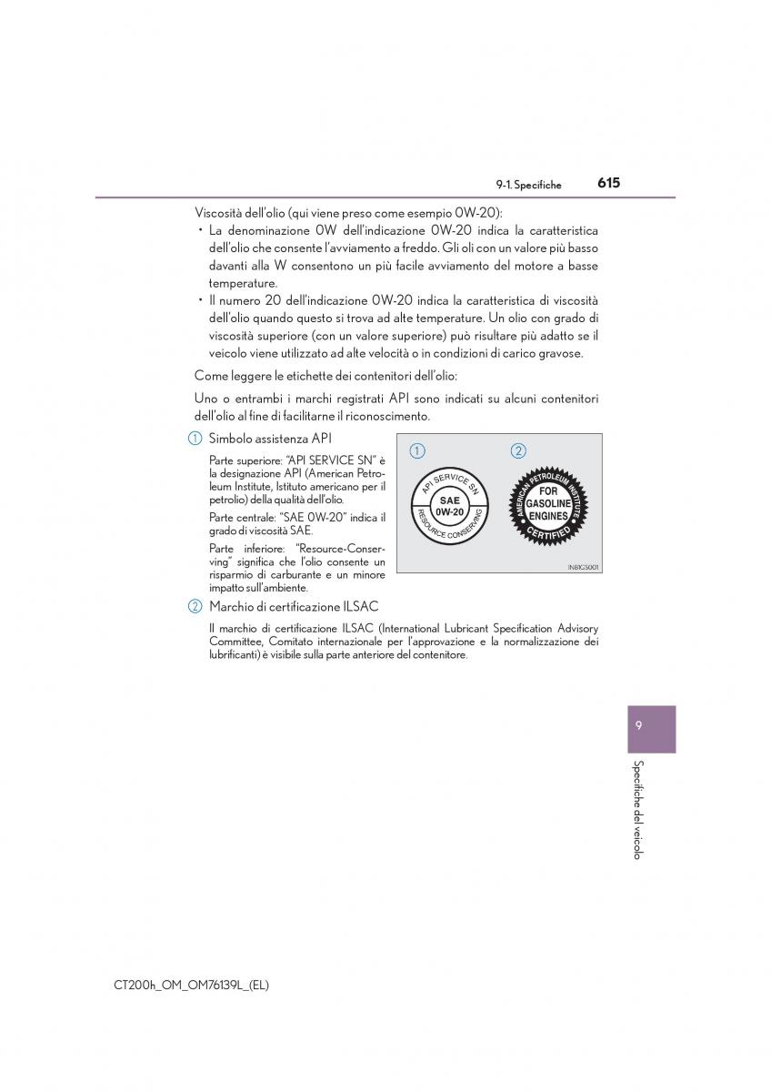 Lexus CT200h manuale del proprietario / page 615