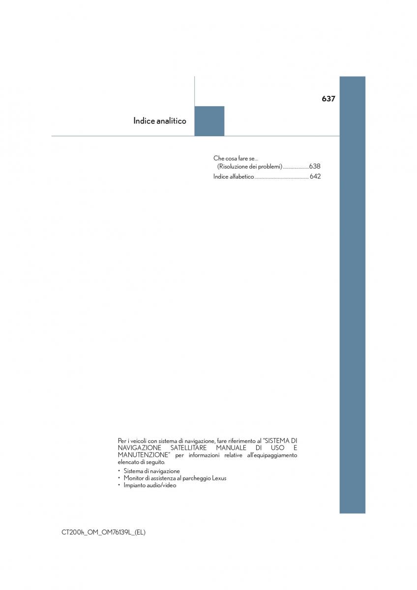 Lexus CT200h manuale del proprietario / page 637