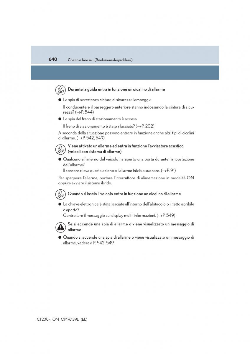 Lexus CT200h manuale del proprietario / page 640