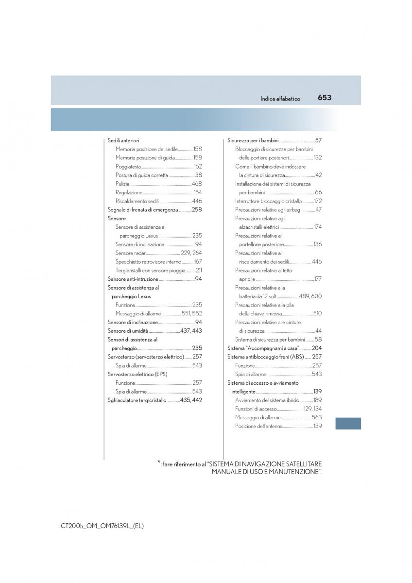 Lexus CT200h manuale del proprietario / page 653