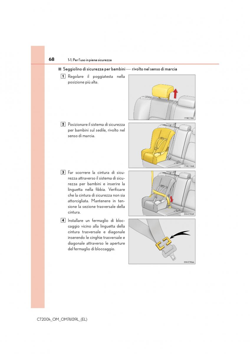 Lexus CT200h manuale del proprietario / page 68