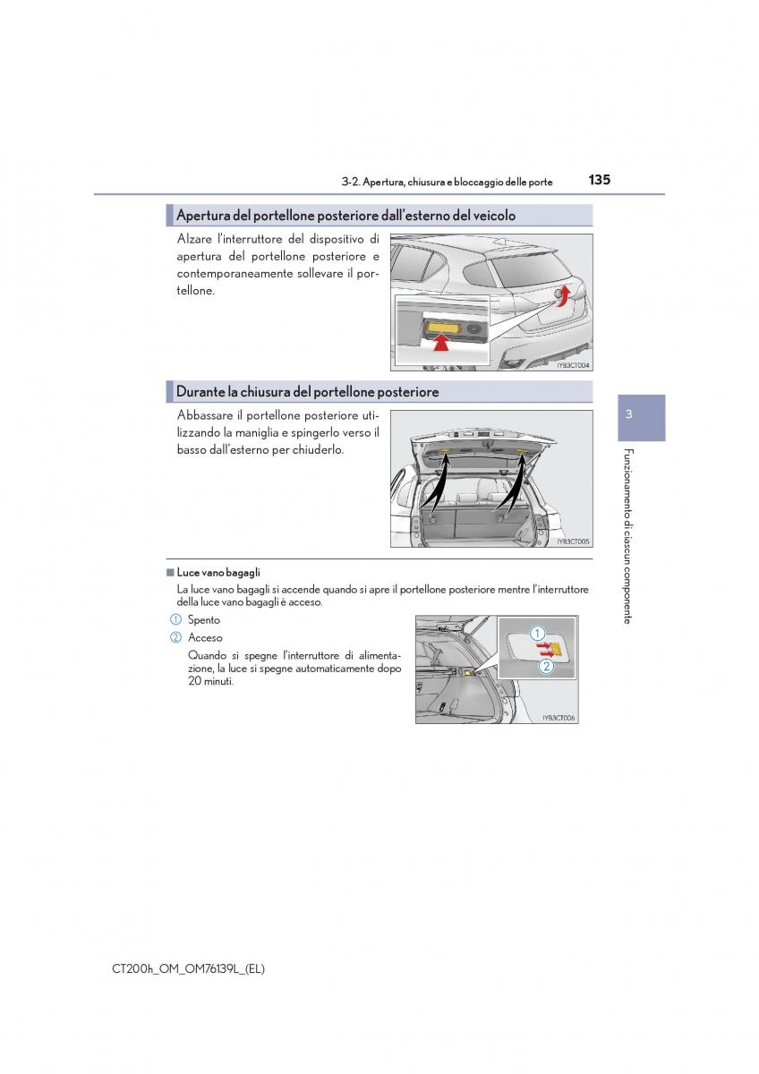 Lexus CT200h manuale del proprietario / page 135