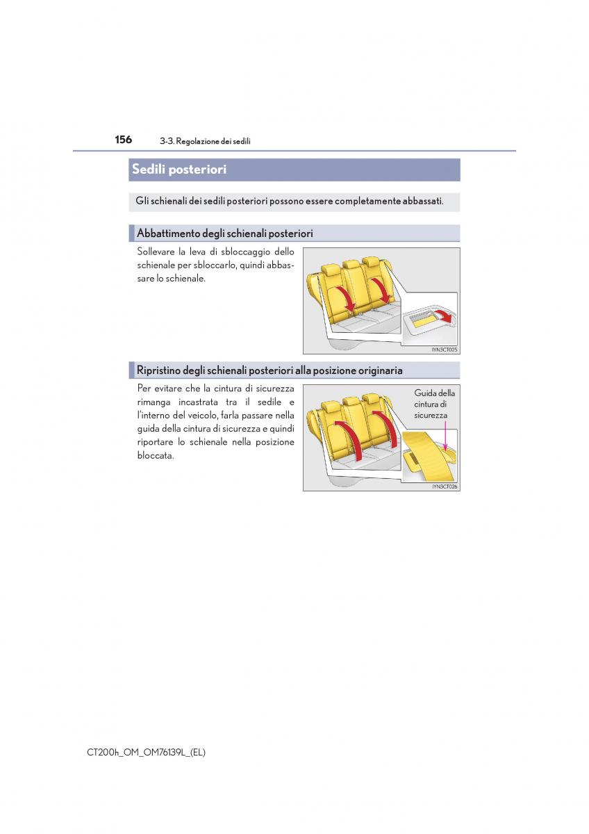 Lexus CT200h manuale del proprietario / page 156