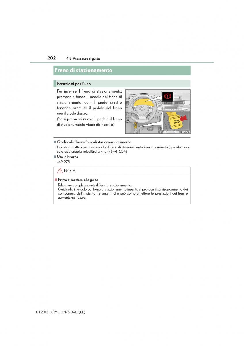 Lexus CT200h manuale del proprietario / page 202