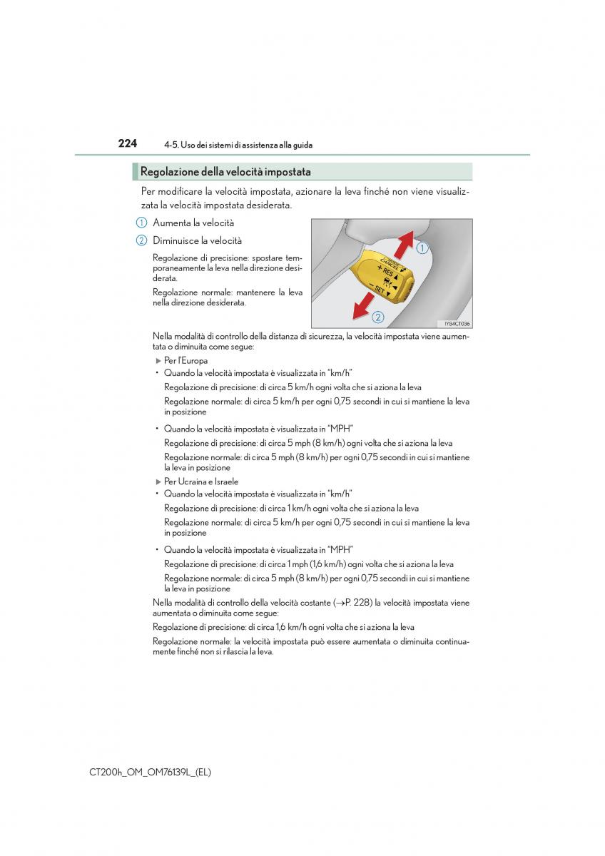 Lexus CT200h manuale del proprietario / page 224