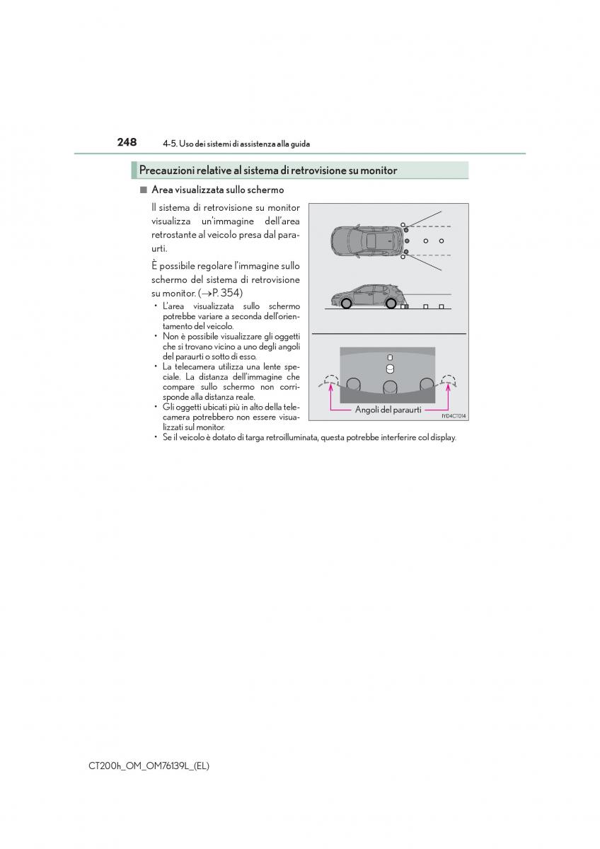 Lexus CT200h manuale del proprietario / page 248