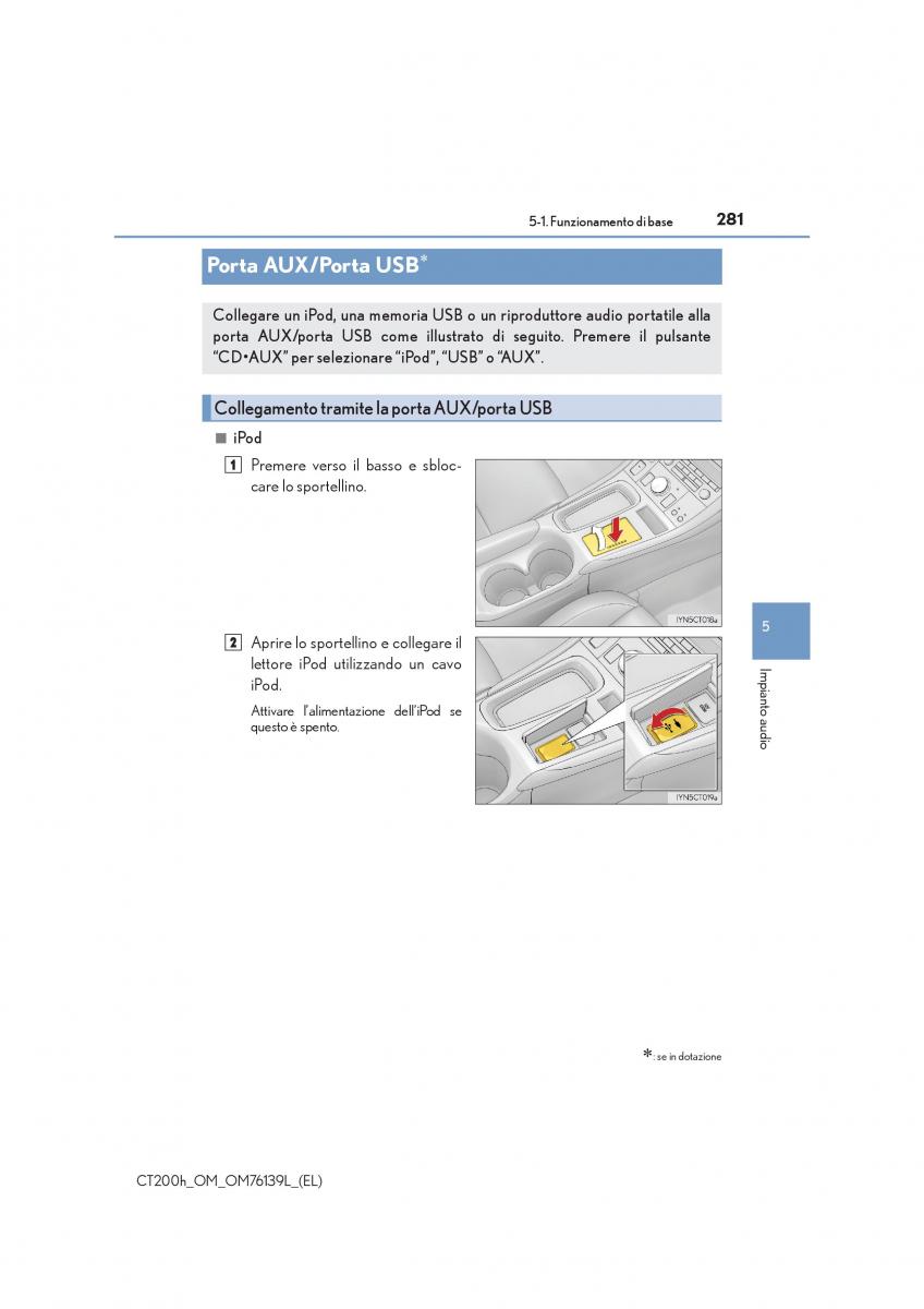 Lexus CT200h manuale del proprietario / page 281