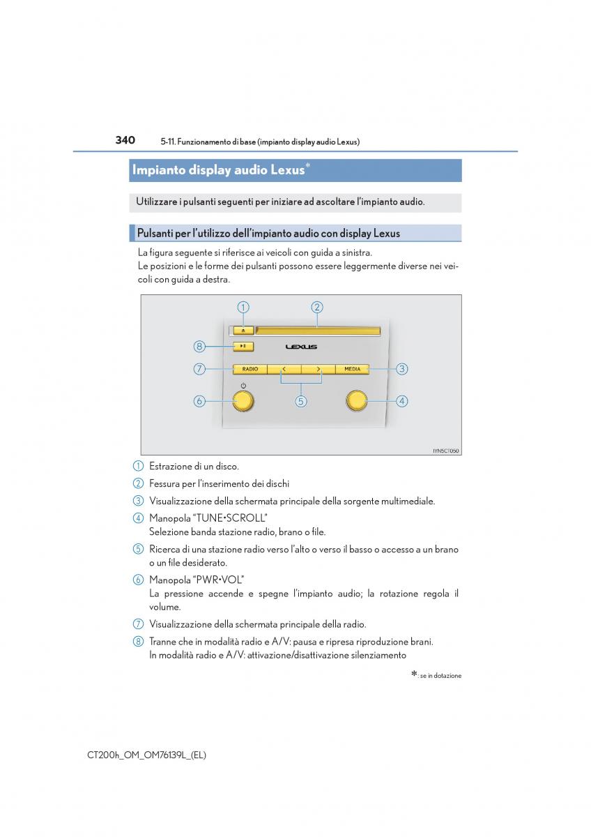Lexus CT200h manuale del proprietario / page 340