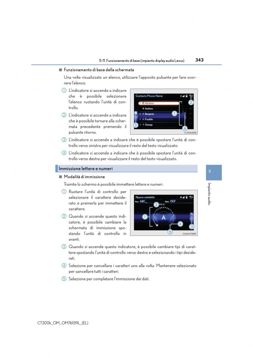 Lexus CT200h manuale del proprietario / page 343