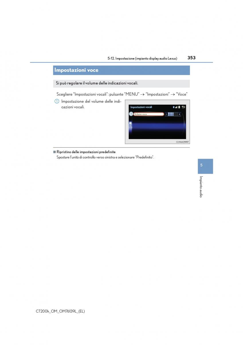 Lexus CT200h manuale del proprietario / page 353