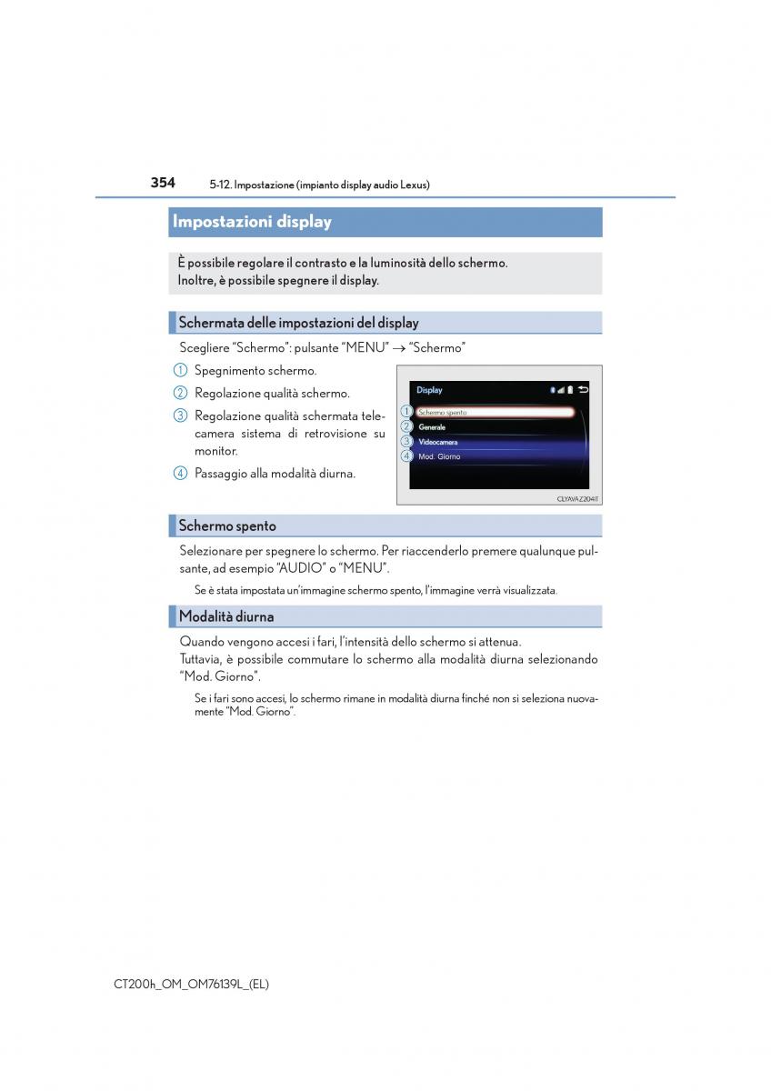 Lexus CT200h manuale del proprietario / page 354