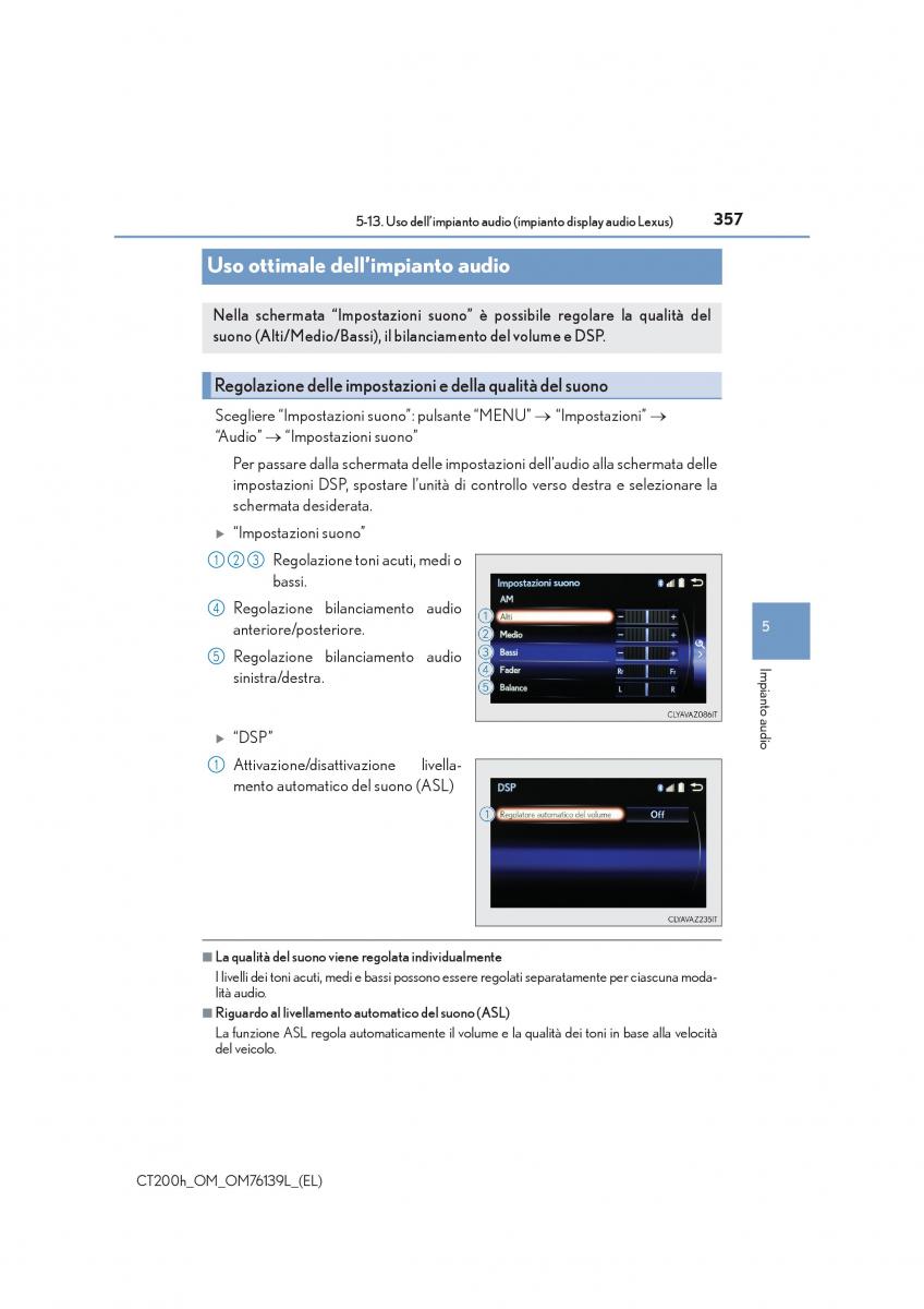 Lexus CT200h manuale del proprietario / page 357