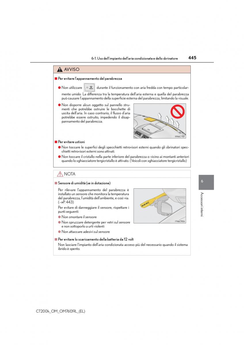 Lexus CT200h manuale del proprietario / page 445