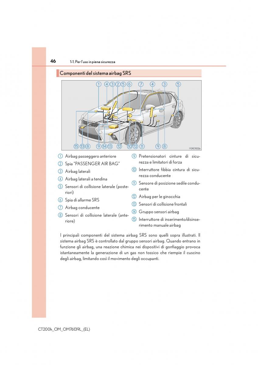 Lexus CT200h manuale del proprietario / page 46