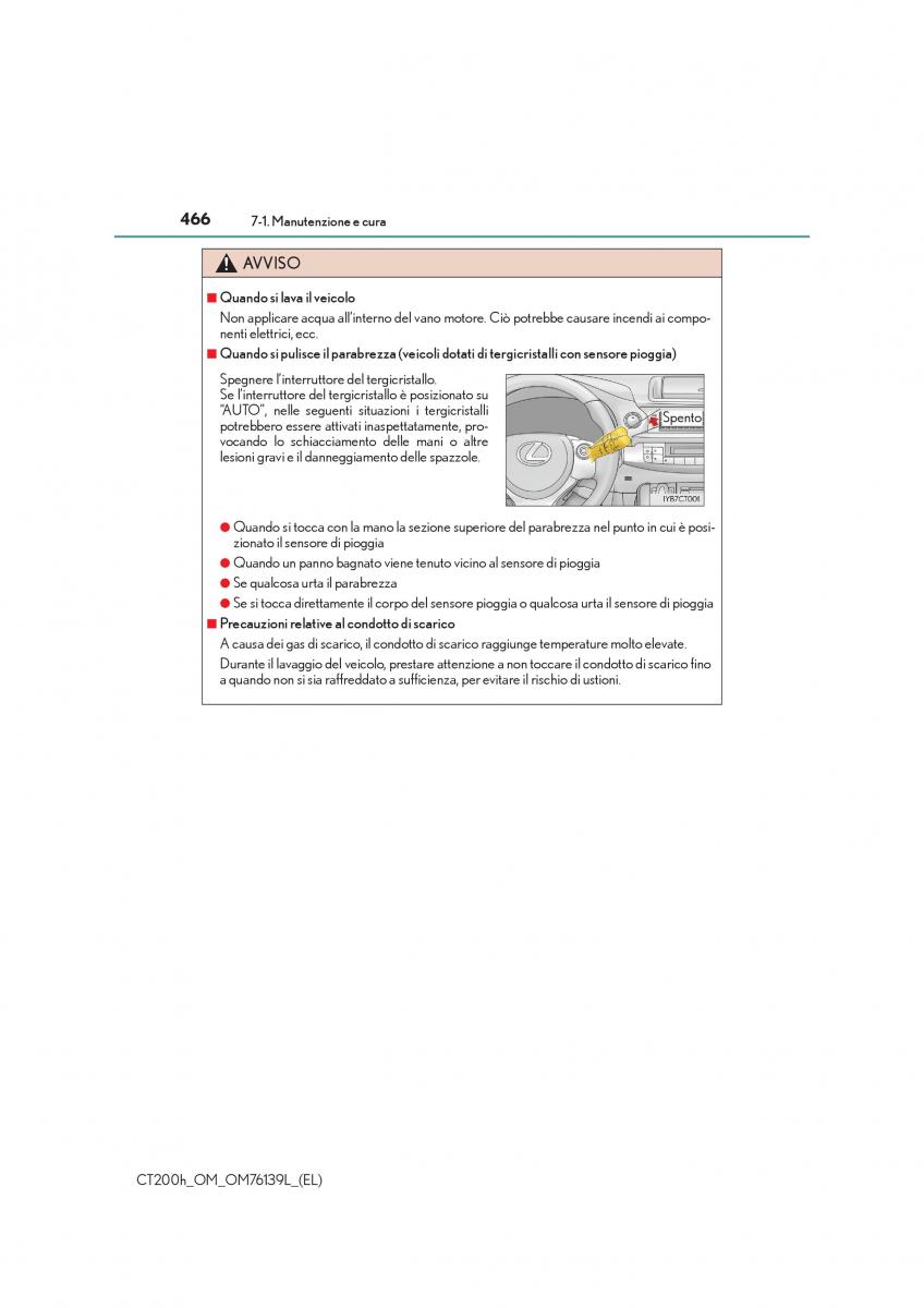 Lexus CT200h manuale del proprietario / page 466